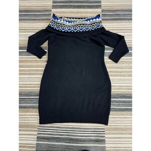 Lauren Ralph Lauren Fair Isle Off The Shoulder Long Sleeve Sweater Dress Size 1X